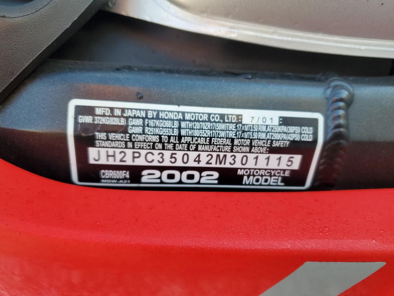 Honda Cbr Cycle F4 Image 2