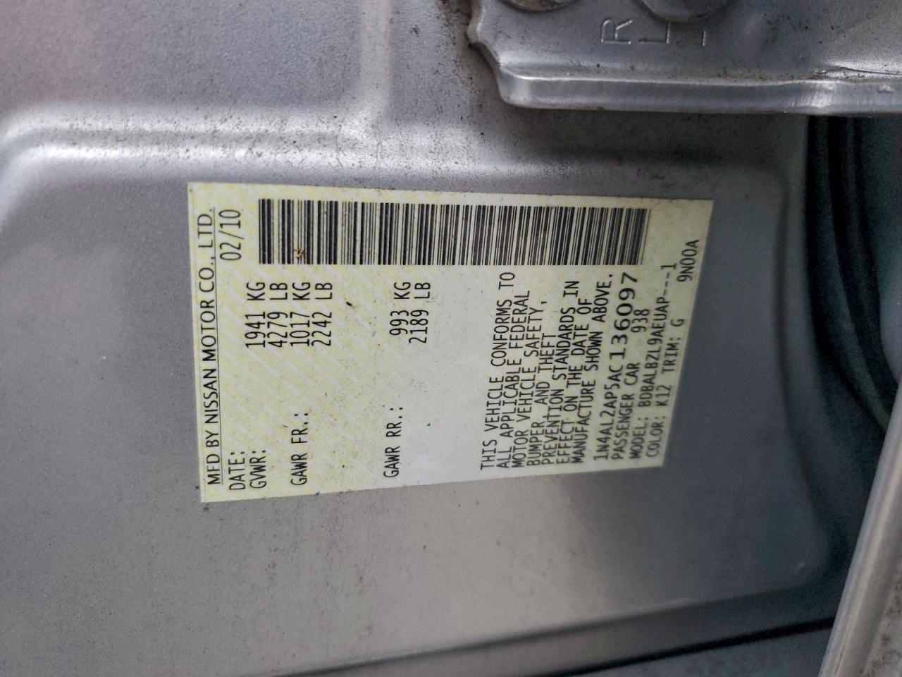 Nissan Altima Base Image 4