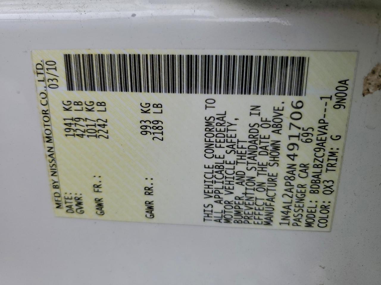 Nissan Altima Base Image 7