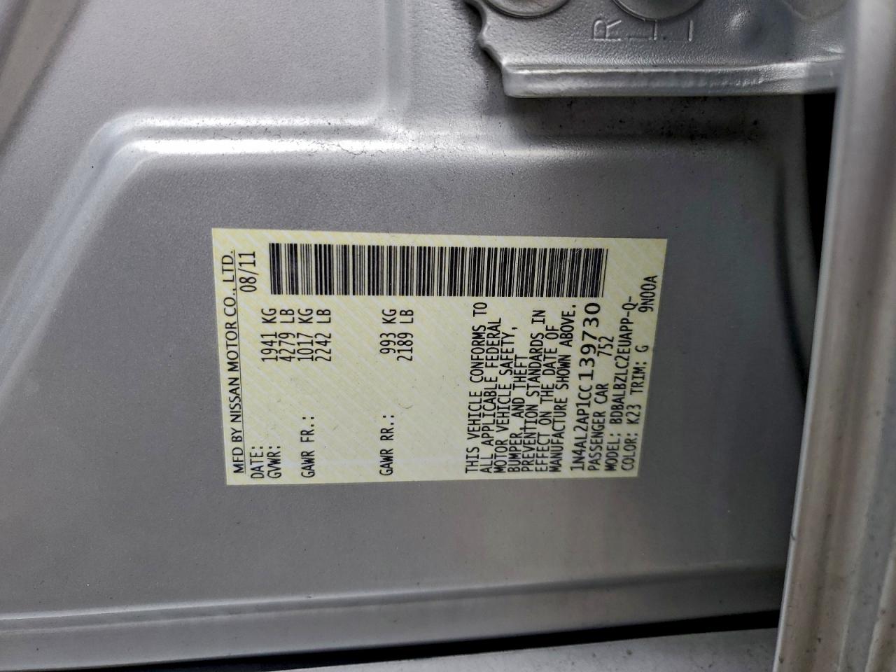 Nissan Altima Base Image 2